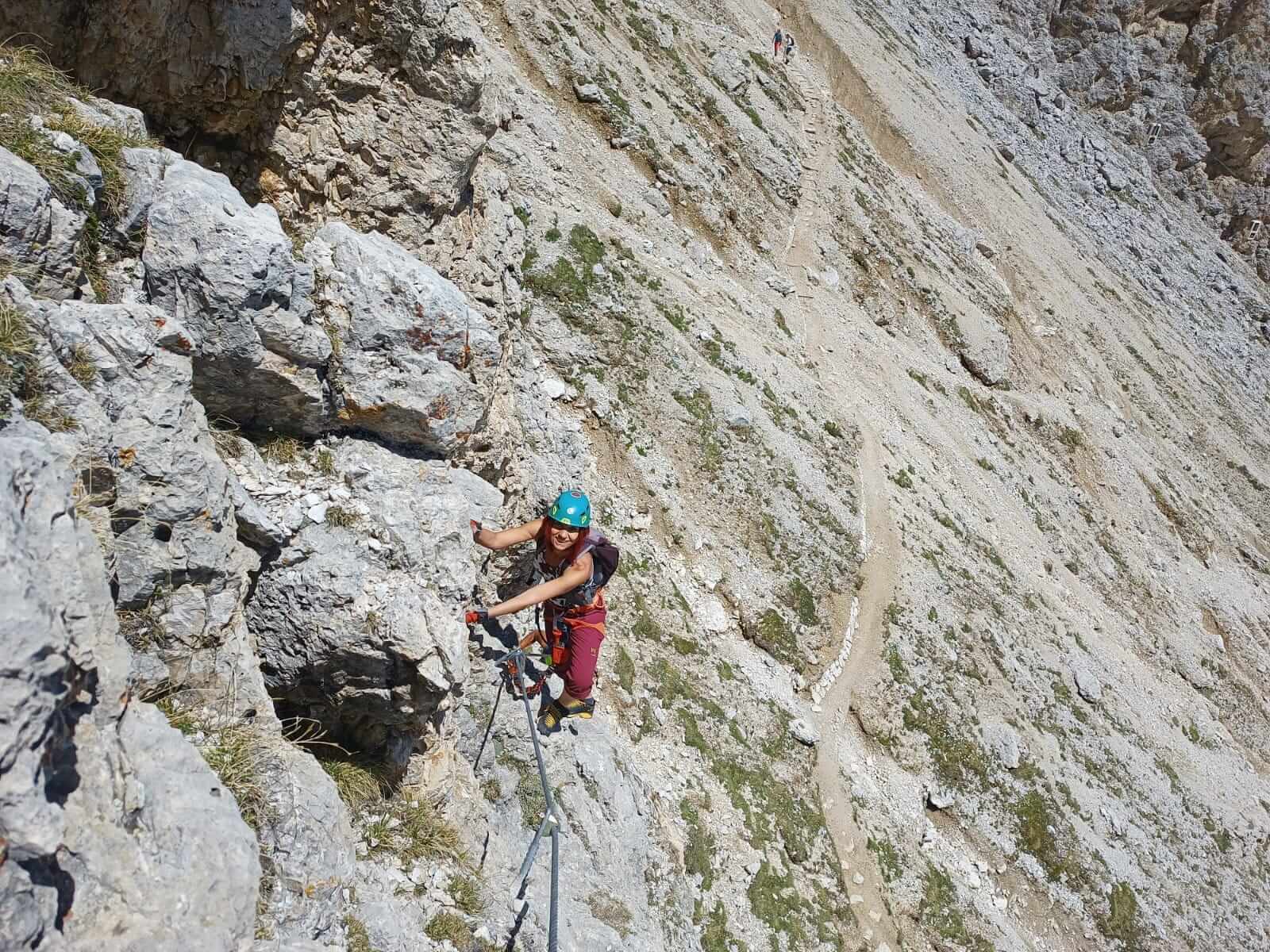 Ferrata alla Forcella del Sassolungo Ferrate365