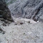 Ferrata Stella Alpina 22 rientro canalone