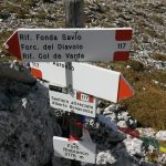 Sentiero Attrezzato Bonacosa Forcella Rinbianco Cartello
